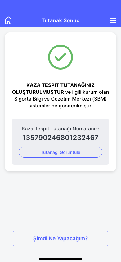 Mobile report creation completed